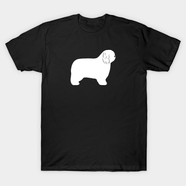 Polish Lowland Sheepdog Silhouette T-Shirt by Coffee Squirrel